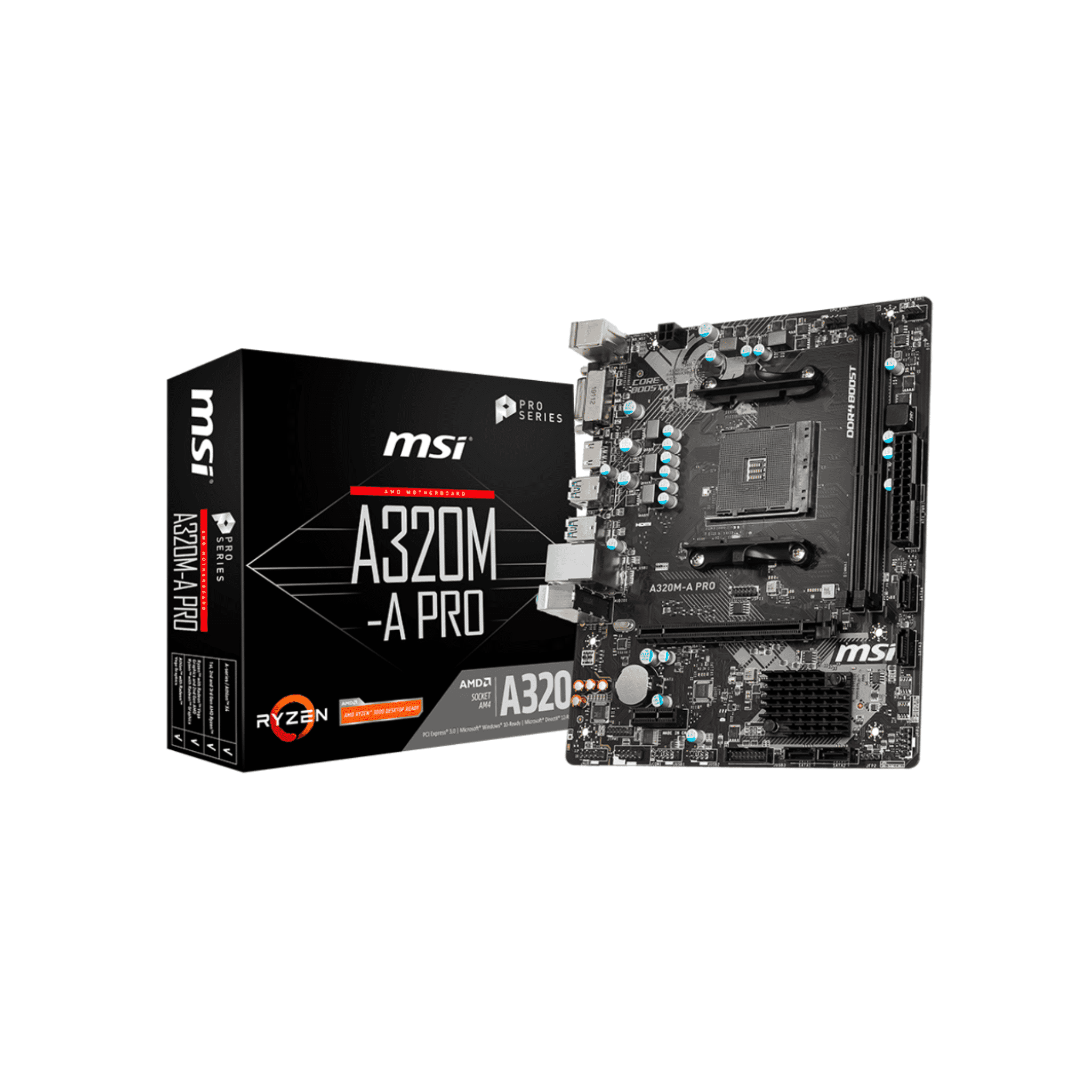 MSI A320M-A Pro AM4 mATX Motherboard MSI A320M-A Pro AM4 mATX Motherboard